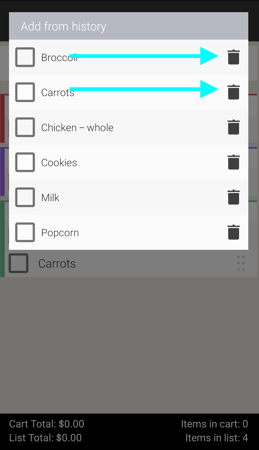 Android Delete Items From Your History Out Of Milk Help Center